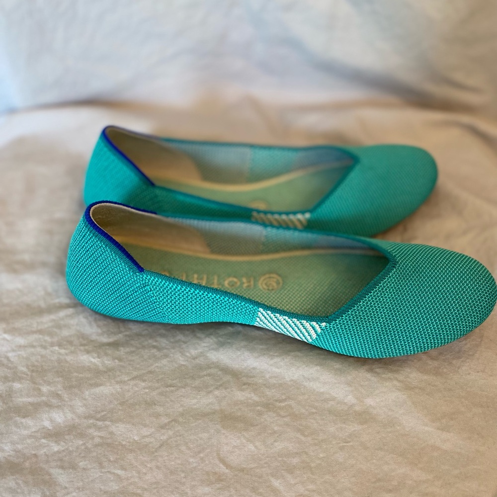 Retired Rothy’s Calypso Blue Green Turquoise Teal Flats - Picture 10 of 13